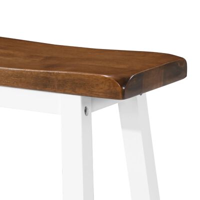 vidaXL Baro stalo ir kėdžių komplektas, 3d., masyvi mediena