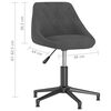 vidaXL Pasukama valgomojo kėdė, tamsiai pilka, aksomas (335423)