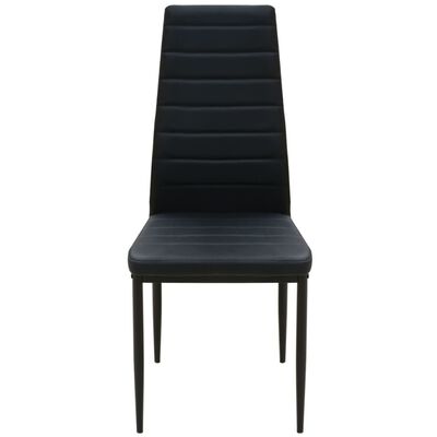 vidaXL Valgomojo stalo ir kėdžių komplektas, juodos spalvos