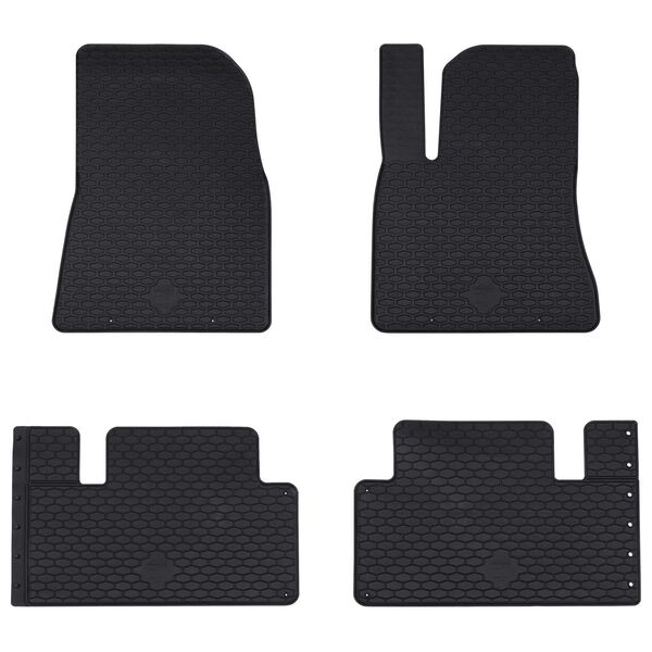 vidaXL Automobilių kilimėlis 4 pcs Juodas Guma