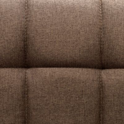 vidaXL Valgomojo kėdės, 4 vnt., rudos spalvos, audinys, pasukamos