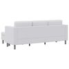 vidaXL Sofa, trivietė, dirbtinė oda, balta