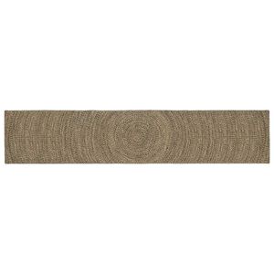 vidaXL Zoninės kiliminės dangos Natūrali ir juoda 80 x 400 cm Džiutas