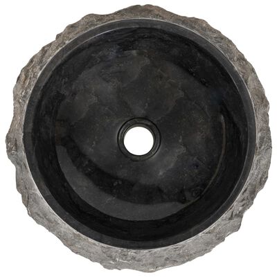 vidaXL Kriauklė, juoda, 45x12cm, marmuras