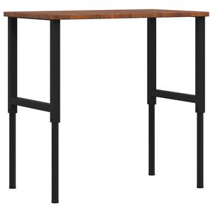 vidaXL Darbastalis, 100x60x(71,5-98)cm, ąžuolo masyvas, stačiakampis