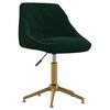 vidaXL Pasukamos valgomojo kėdės, 2vnt., tamsiai žalios, aksomas