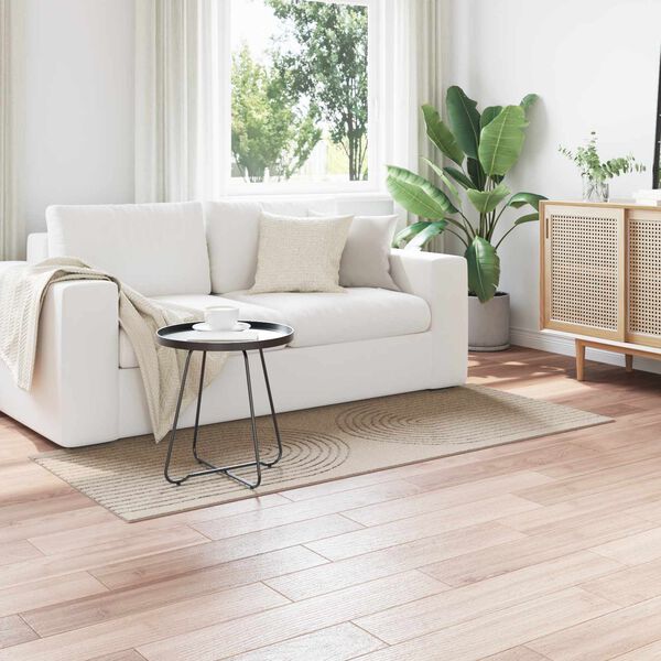 vidaXL Zoninės kiliminės dangos Stačiakampio Smėlio 150 x 80 cm