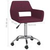 vidaXL Pasukamos valgomojo kėdės, 2vnt., violetinės spalvos, audinys