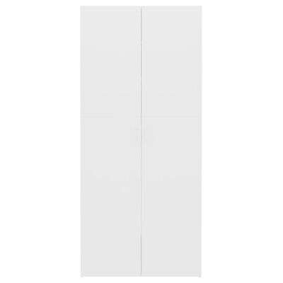 vidaXL Spintelė batams, baltos spalvos, 80x35,5x180 cm, MDP