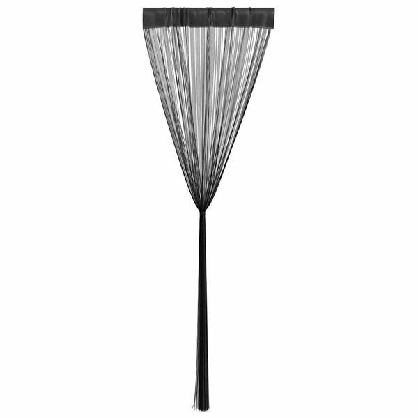 vidaXL Virvelinės užuolaidos, 2vnt., 140x250cm, juodos spalvos