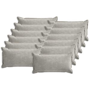 vidaXL Pagalvėlės užvalkalas 12 pcs HOUTEN &Scaron;viesiai pilka 40 x 80 cm