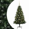 vidaXL Dirbtinė Kalėdų eglutė su burbulais 120 cm 150 LED &Scaron;ilta balta