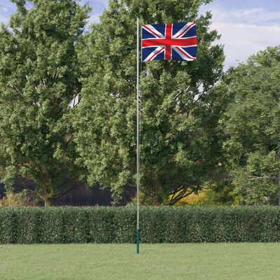 vidaXL JK vėliava su stiebu, aliuminis, 6,23m