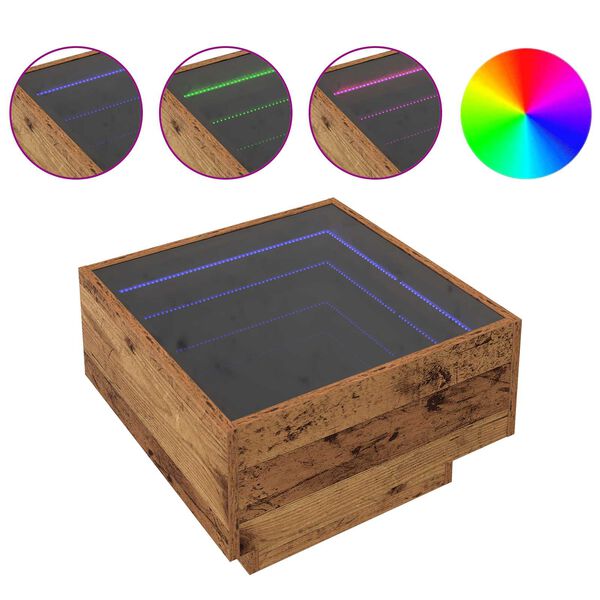 vidaXL Kavos staliukas Sena mediena 50 x 50 x 30 cm Apdirbta mediena