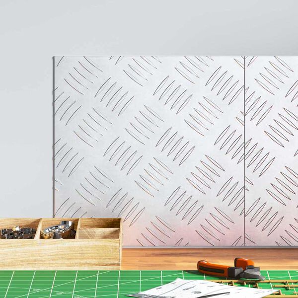 vidaXL Laiptų danga Kvadrato 2 pcs Sidabro 30 x 30 cm Aliuminis