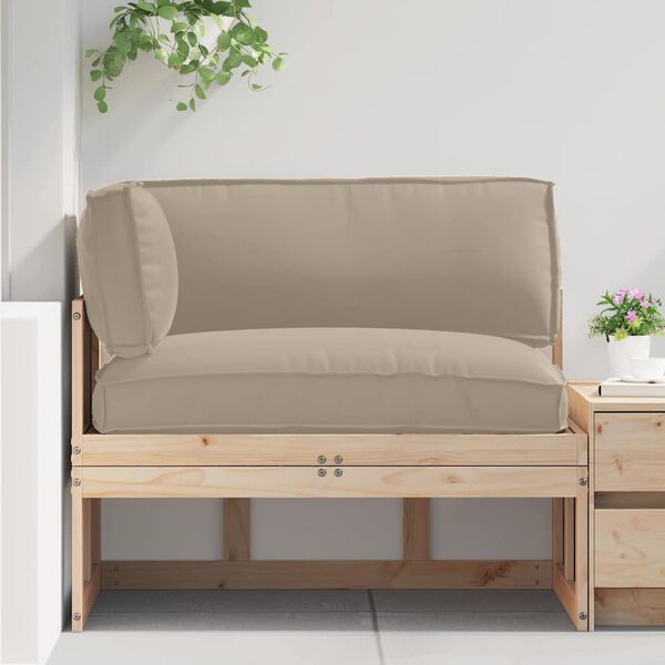 vidaXL Pallet pagalvių rinkinys 3 pcs Taupe Oksfordo audinys