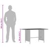 vidaXL Sodo valgomojo stalas, pilkos spalvos, 110x70x65cm, poliratanas