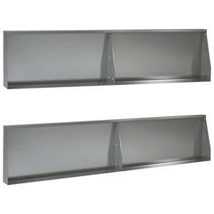 vidaXL Sienelė 4 vnt. 100 x 12 x 30 cm Galvanizuotas plienas Sidabrinė