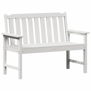 vidaXL Sodo suolas Balta 120 x 59 x 88 cm HDPE