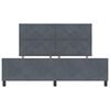 vidaXL Kiemas lova su galvūgalio Tamsiai pilka 180 x 200 cm Aksomas
