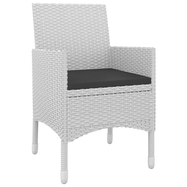 vidaXL Sodo komplektas su pagalvėlėmis, 5 dalių, poliratanas/stiklas