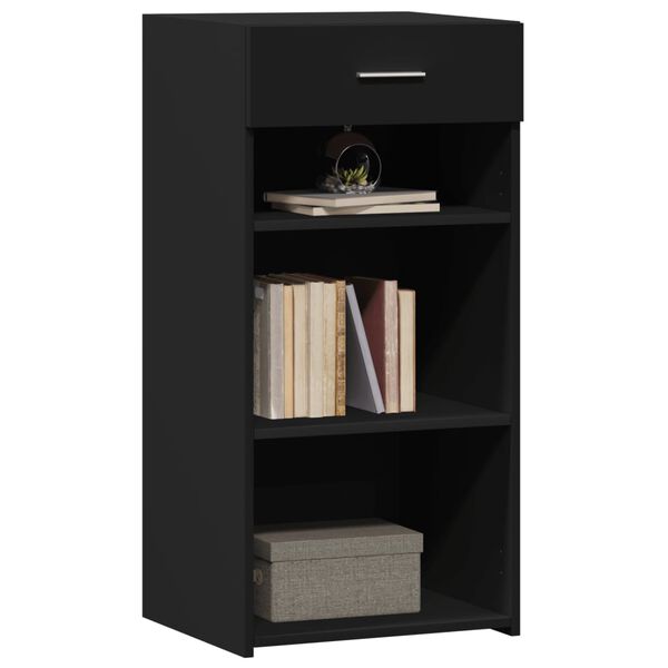 vidaXL &Scaron;oninė spintelė, juodos spalvos, 45x42,5x93cm, apdirbta mediena