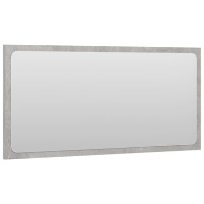 vidaXL Vonios kambario veidrodis, betono pilkas, 80x1,5x37cm, MDP