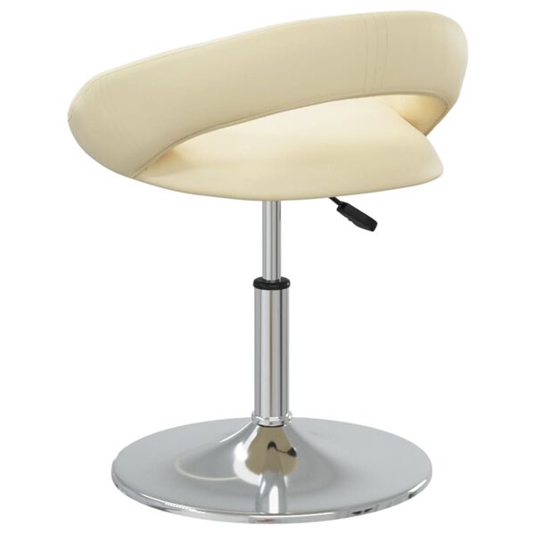 vidaXL Pasukama valgomojo kėdė, kreminė, dirbtinė oda (333197)