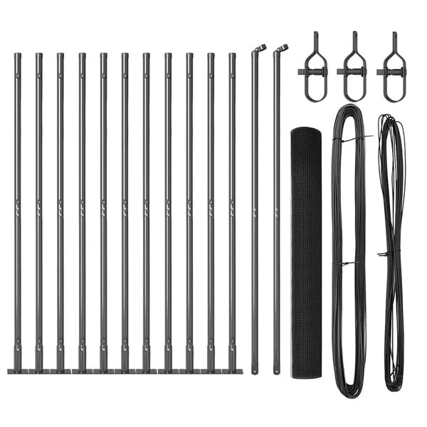 vidaXL Tvorelės stulpas Pilka 25 x 1,2 m (19 x 19 mm tinklelis)