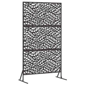 vidaXL Privatumo žaliuzės 100 x 50 x 180 cm Plienas Juoda