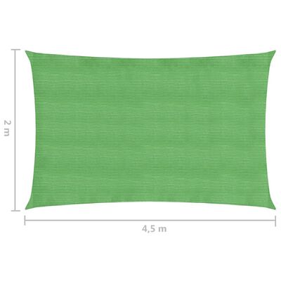 vidaXL Uždanga nuo saulės, šviesiai žalia, 2x4,5m, HDPE, 160g/m²