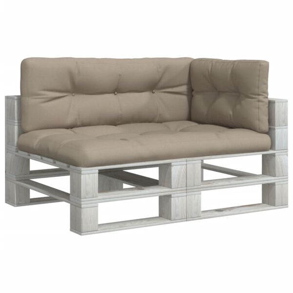 vidaXL Palečių pagalvėlės, 3vnt., taupe spalvos, audinys