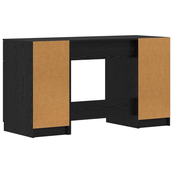 vidaXL Stalas Juodas ąžuolas 133 x 50 x 75 cm Apdirbta mediena