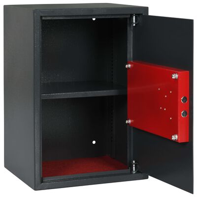 vidaXL Mechaninis seifas, tamsiai pilkas, 35x31x50cm, plienas