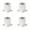vidaXL Stulpų pagrindai, 4vnt., galvanizuotas metalas, 91mm