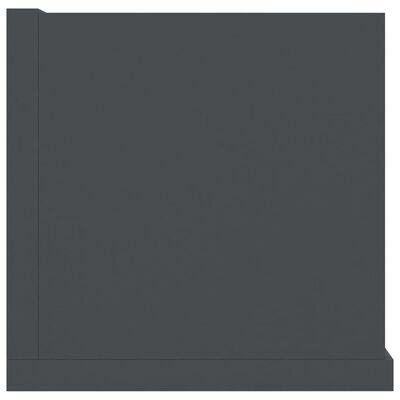 vidaXL Sieninė lentyna kompaktiniams diskams, pilka, 100x18x18cm, MDP