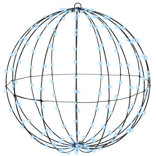 vidaXL Dovana su 384 LED 2 pcs &Scaron;alta balta 59,5 x 59,5 x 63 cm metalas