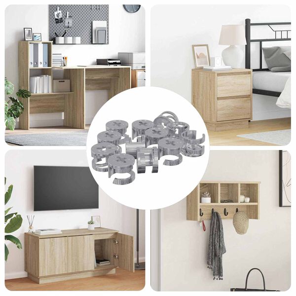 vidaXL Cam užrakto veržlės 4000 pcs Sidabro Metalas