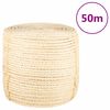 vidaXL Virvė, 50m, 100% sizalis, 8mm