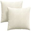 vidaXL Sofa Pagalvės 2 pcs Kreminė 80 x 80 cm Kordūrinis audinys