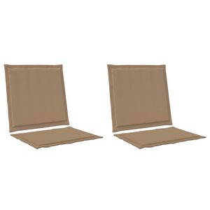 vidaXL Sėdynės ir nugaros pagalvėlės Poliesteris Taupe 47 x 45 x 2 cm