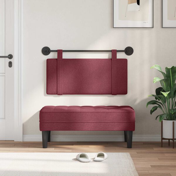 vidaXL Kabantysis galvūgalis Vyno raudona 90 x 55 x 5 cm audinys