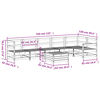 vidaXL Sodo sofos komplektas, 7 dalių, impregnuota pu&scaron;is