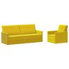 vidaXL Sofos komplektas 2 pcs Geltona Aksomas