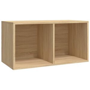 vidaXL Dėžė vinilinėms plok&scaron;telėms, ąžuolo, 71x34x36cm, mediena
