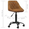 vidaXL Biuro kėdė, rudos spalvos, aksomas (335358)