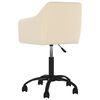 vidaXL Pasukamos valgomojo kėdės, 2vnt., kreminės spalvos, aksomas