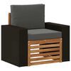 vidaXL Lauko Vidurinis Sofa Natūrali
