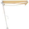 vidaXL Markizė su LED/vėjo jutikliu, geltona/balta, 300x250cm