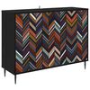 vidaXL Kabalas OMMEN Juodojo ąžuolo 102 x 33 x 76 cm Apdirbta mediena